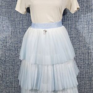 Disney Light Blue Layered A-Line Skirt